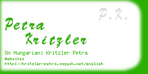 petra kritzler business card